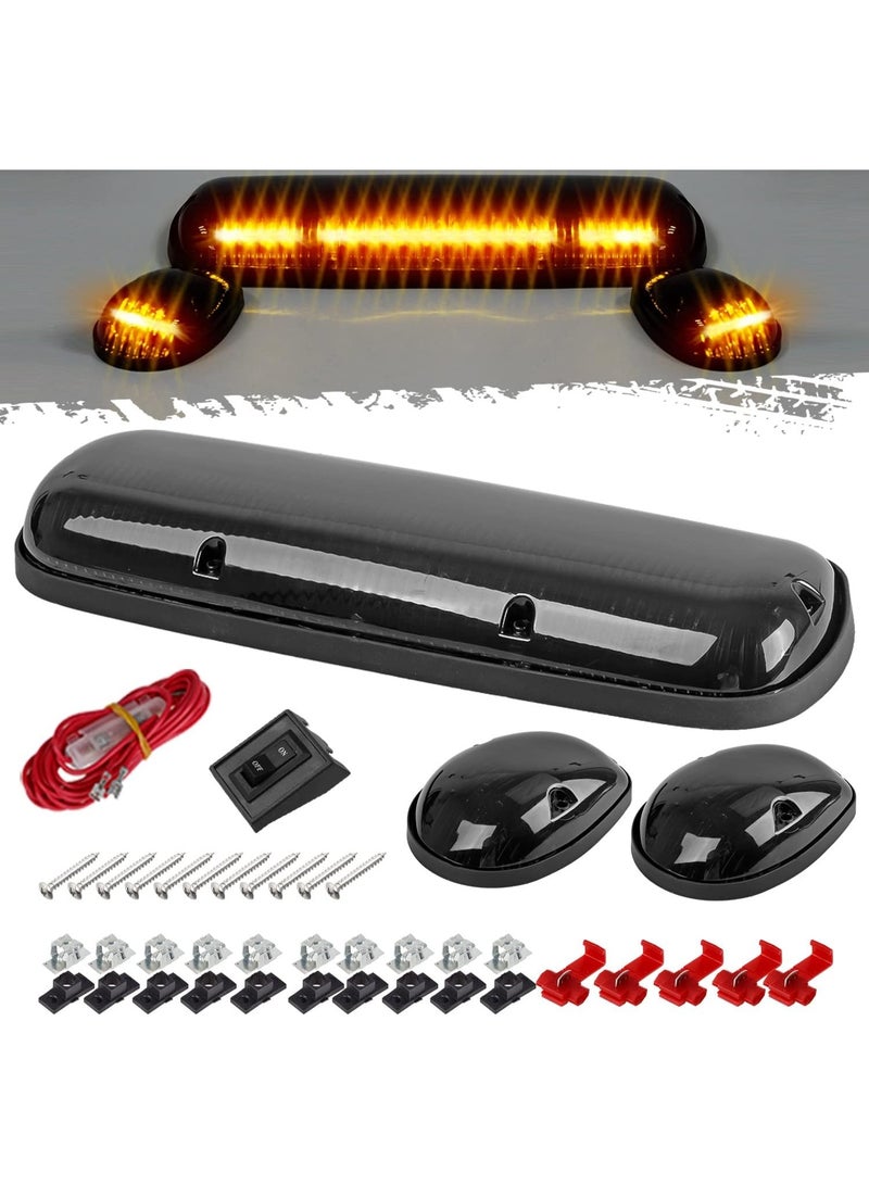 3PCS 30LED كابينة علامة السقف تشغيل أضواء الجمعية متوافقة مع سيلفرادو / سييرا 1500 1500HD 2500 2500HD 3500 2002-2007 أضواء الشاحنات + حزمة الأسلاك - Image 1